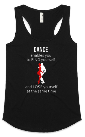 'Dance Enables You To Find Yourself' Women's Tank Top (with Silhouette Dancers)